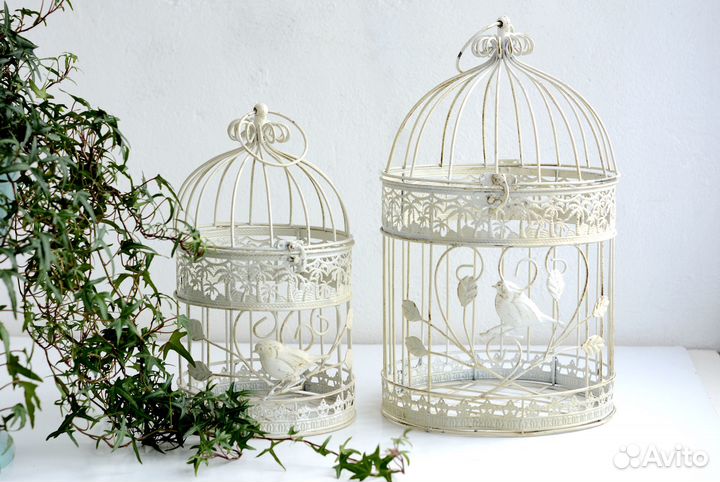 Декоративная клетка металлическая большая 1 шт