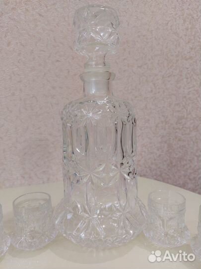 Графин-штоф, 6 стопок.Полный набор. Раритет