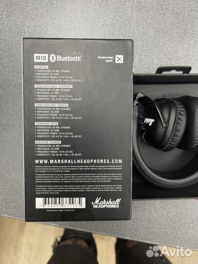 Наушники Marshall bluetooth