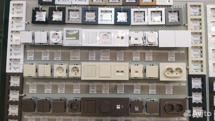 Выключатели и розетки AtlasDesign. В наличии