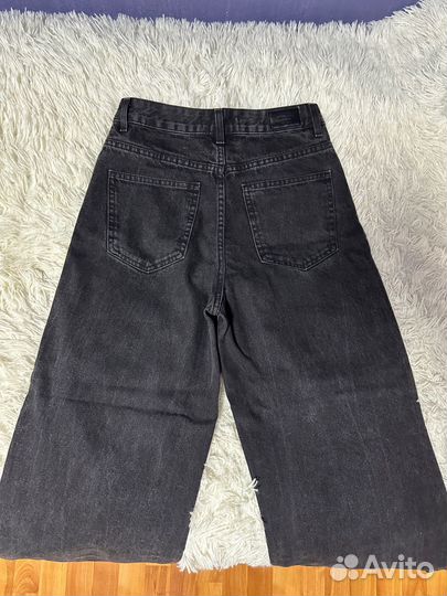 Джинсы черные широкие женские