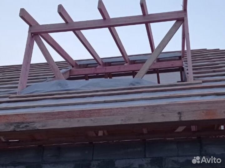 Монтаж кровли,шифера