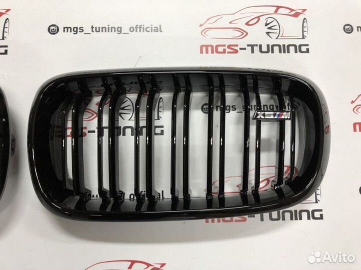 Ноздри в BMW Х5 f15 в стиле Х5 М черный глянец