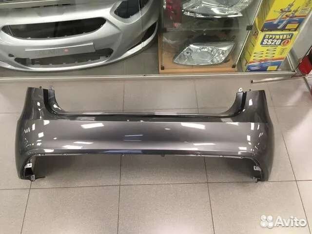 Бампер задний Kia Rio Серый SAE в цвет кузова