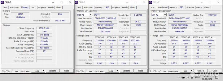 Оперативная память Patriot DDR4 16gb(2x8) 2666mHz