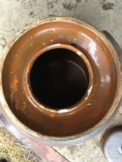 Глиняный кувшин большой с крышкой СССР