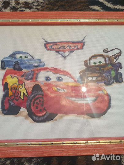 Вышивка крестом Молния маккуин