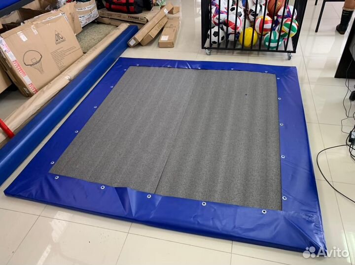 Борцовский ковер 50мм детский, размер 2х2м, люверс