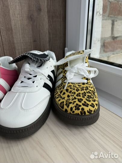 Кеды кроссовки Adidas розовые леопардовые