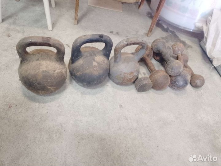 Продам гири и гантели