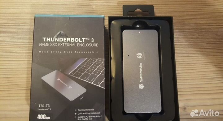 Внешний бокс nvme Thunderbolt3 Yottamaster TB-3 T1