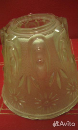 Плафон толстое стекло рифлёный рисунок