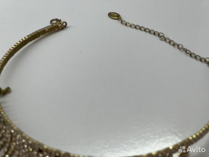 Ожерелье-чокер Zara золотой с камнями