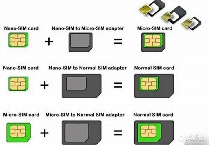 Micro usb 2 в 1, чёрный/адаптеры д/сим-карты