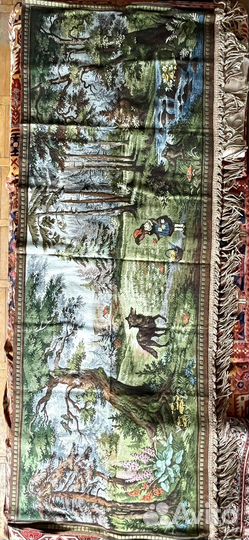 Гобелен гдр новый Красная Шапочка и Серый Волк