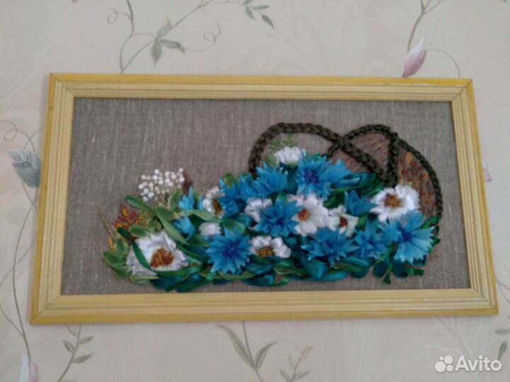 Картины вышитые лентами