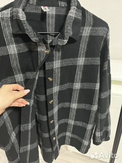Рубашка в клетку женская 42