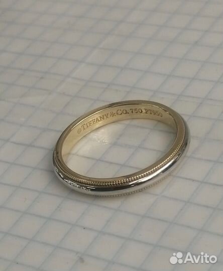 Кольцо из золота 750 и платины 950пробы tiffany&CO