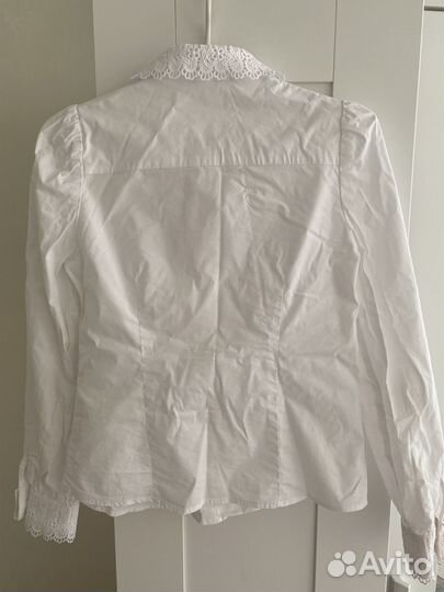 Рубашка белая для девочки 152