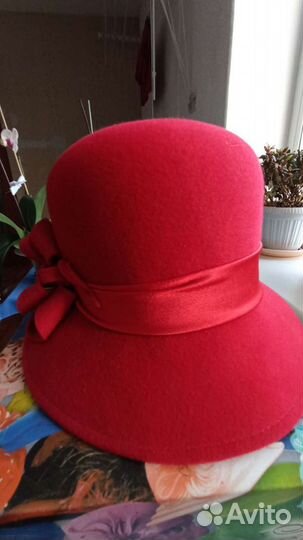 Шляпа велюровая (фетровая) женская