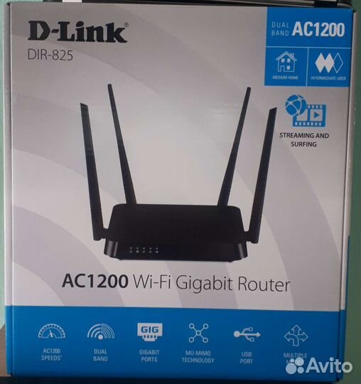 Wifi роутер D-Link DIR-825 AC1200