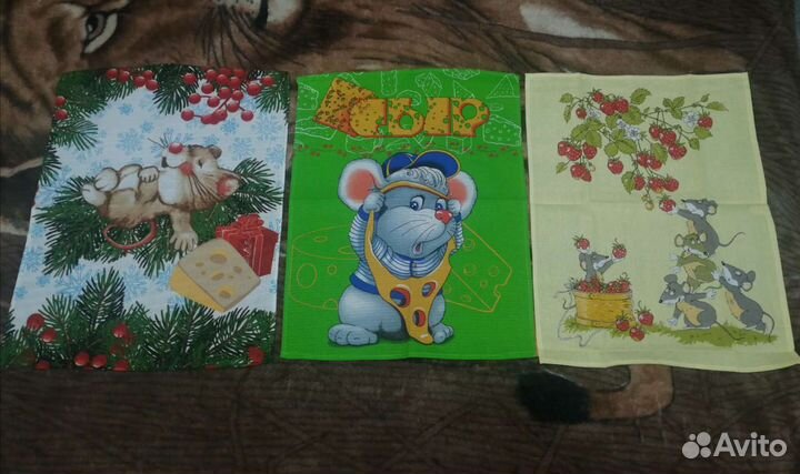 Вафельные полотенца новые