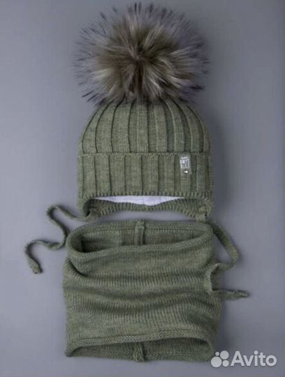 Шапка и снуд детский