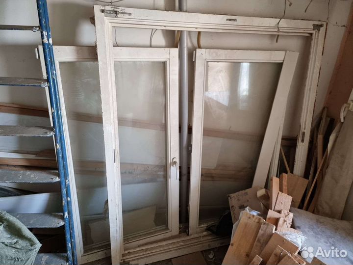 Деревянные окна со стеклопакетом бу