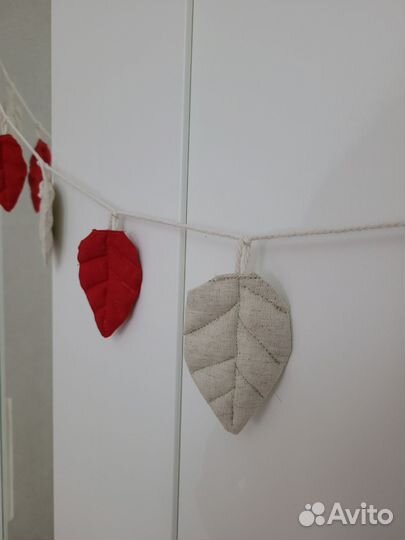 Гирлянда из ткани Листики