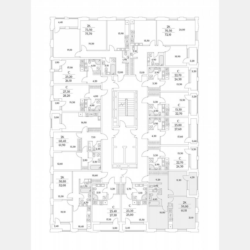 2-к. квартира, 41,3 м², 12/13 эт.