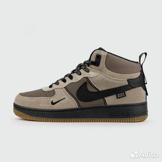 Nike Air Force 1 Mid L.Grey / D.Grey with Fur