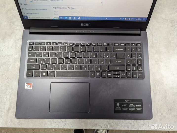 Ноутбук acer Aspire 3 2дра/4Gb/SSD 128