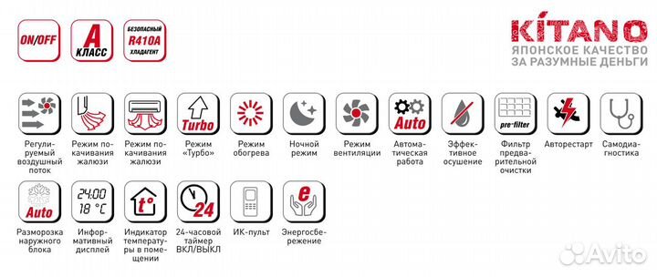 Новый кондиционер Kitano Viki с гарантией 3 года