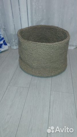 Корзина интерьерная из джута