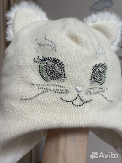 Шапка для девочки 54-56 зима