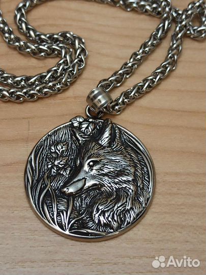 Медальон Лис, сталь