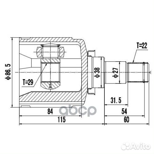 Шрус подвески внутренний Z87850R Zikmar