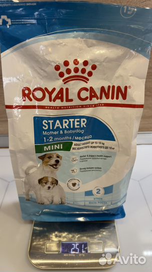 Корм royal canin Starter mini и Puppy x-small