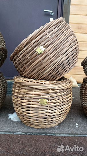 Кашпо из ротанга