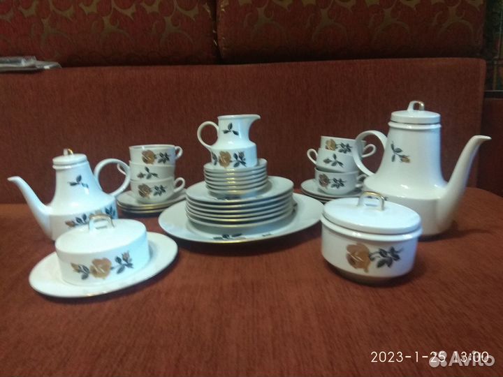 Кофейный сервиз гдр роза