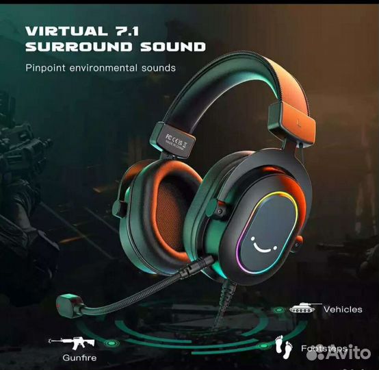 Наушники игровые Fifine h6 Dynamic RGB