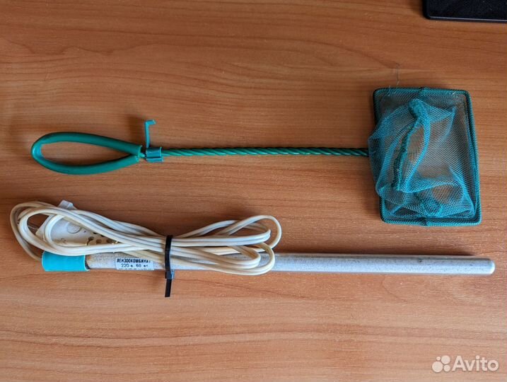 Обогреватель для аквариума и сачок