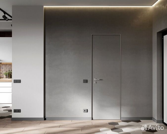 Скрытые двери под покраску