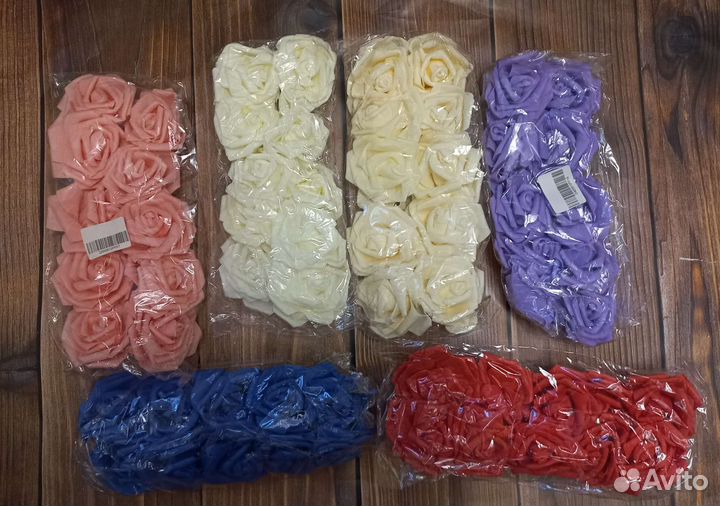 Розы/цветы из фоамирана ассорти/декор/букет