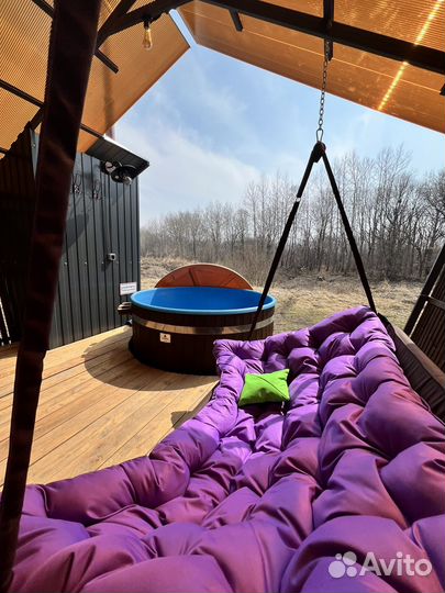 Беседка с баней и купелью