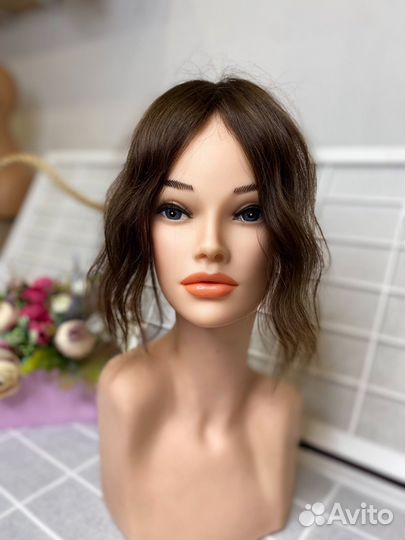 Накладная челка из натуральных волос