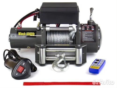 Лебедка electric winch 6000 трос сталь