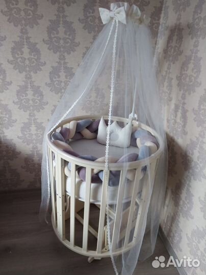 Бортик «косичка» в кроватку