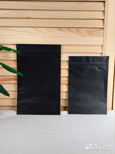 Пакет дой пак бумажный крафт трехслойный черный