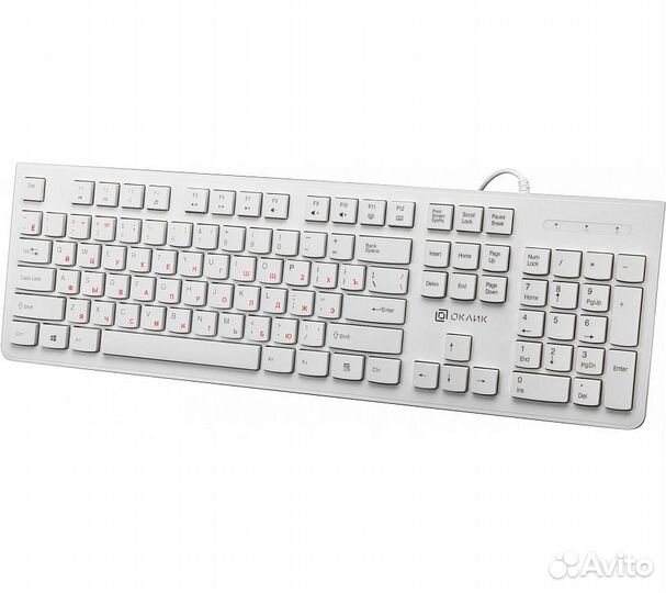 Клавиатура Оклик 505M, белый